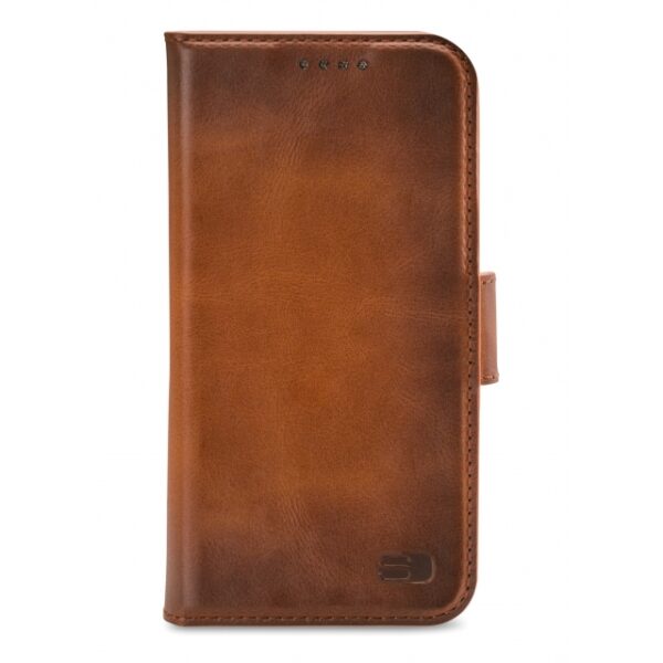Senza Desire Leather Wallet Apple iPhone 13 Pro Max Burned Cognac